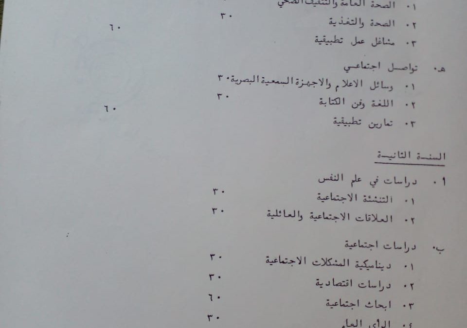 منهج تدريب لوظيفة مرشد اجتماعي- مركز التدريب الاجتماعي- مصلحة الانعاش الاجتماعي